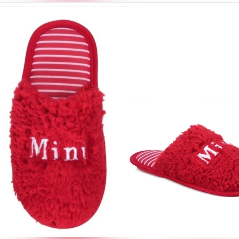 NWT "Mini" Sherpa Slippers ~ Red ~ 2/3 and 6/7 Kids Available